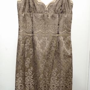 Nine West gold and black lace dress size 8